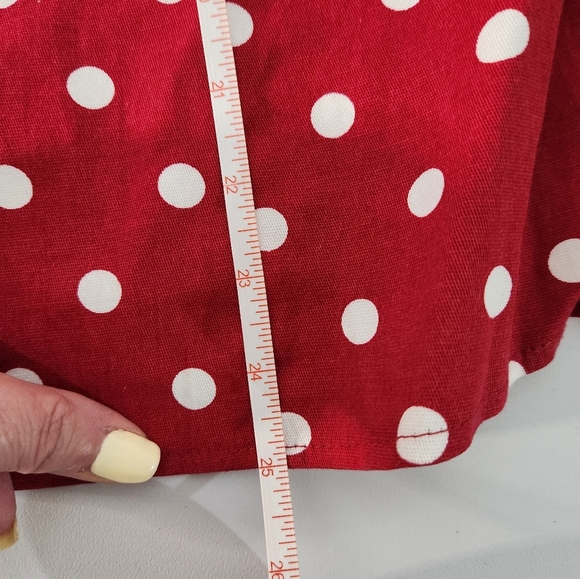 Lindy Bop Red Polka Dot Retro Women's Top, Size 18 - Picture 7 of 8